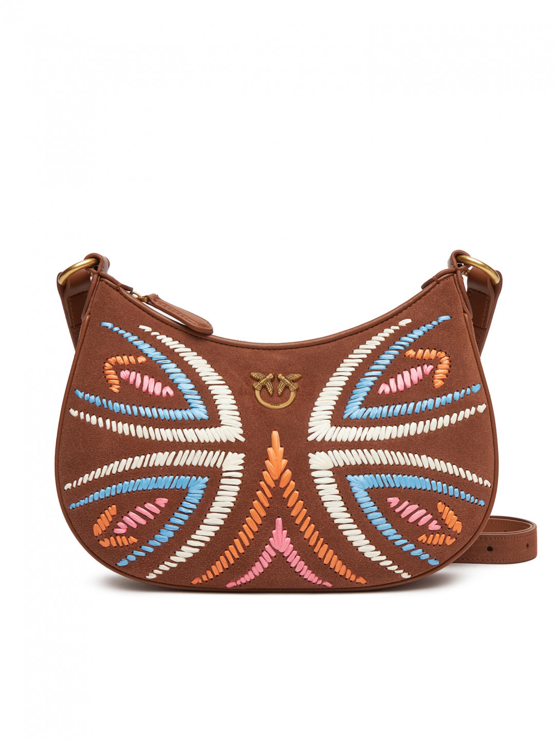 PINKO Kabelka Half Moon Mini Fl PE 25 PLTT 102790 A2IW Hnědá